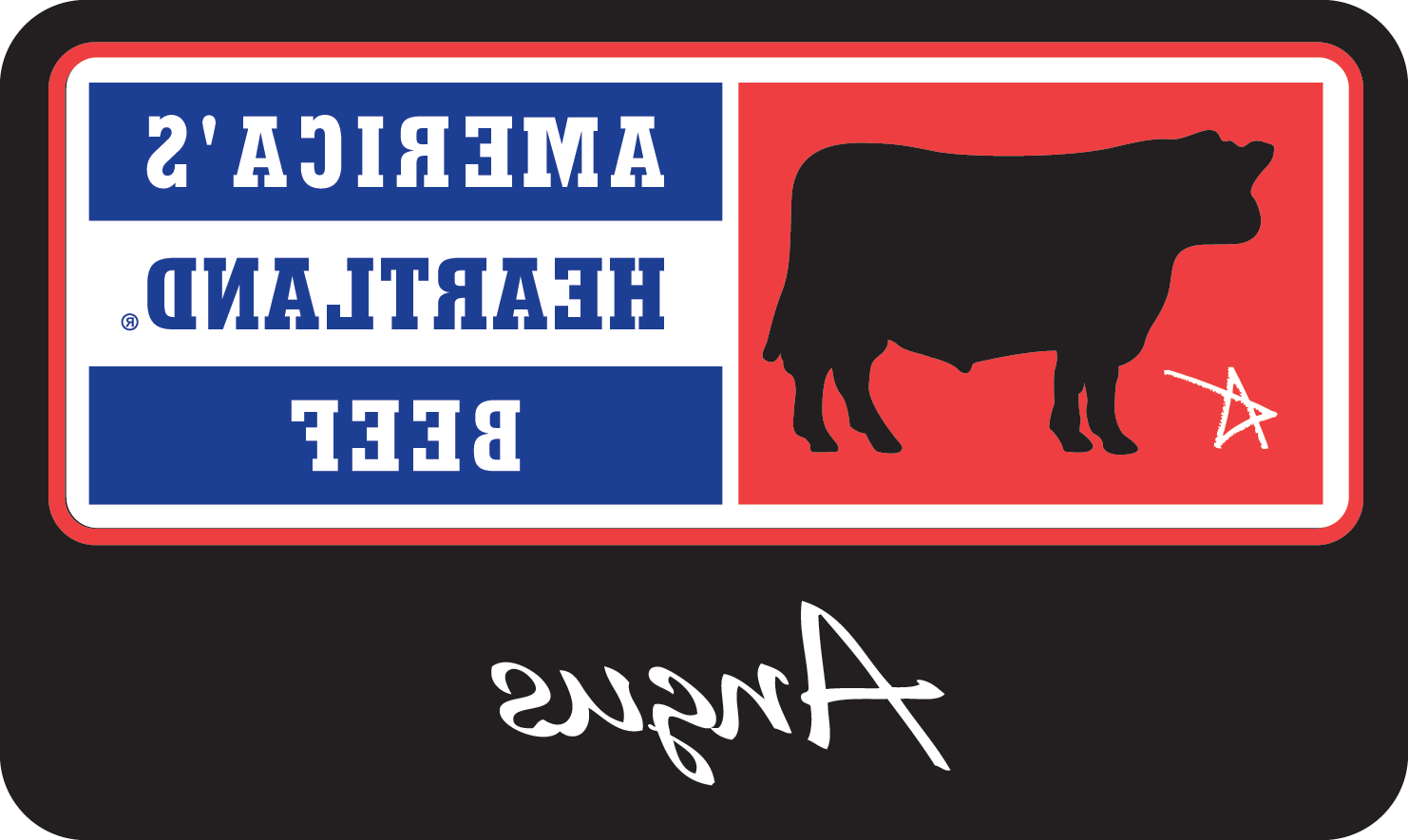 美国哈特兰安格斯牛肉的标志
